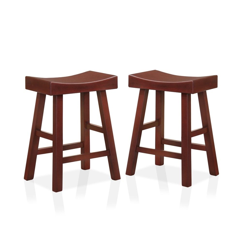 Howler Transitional 24 inch Saddle Stool (Set of 2) by Furniture of America