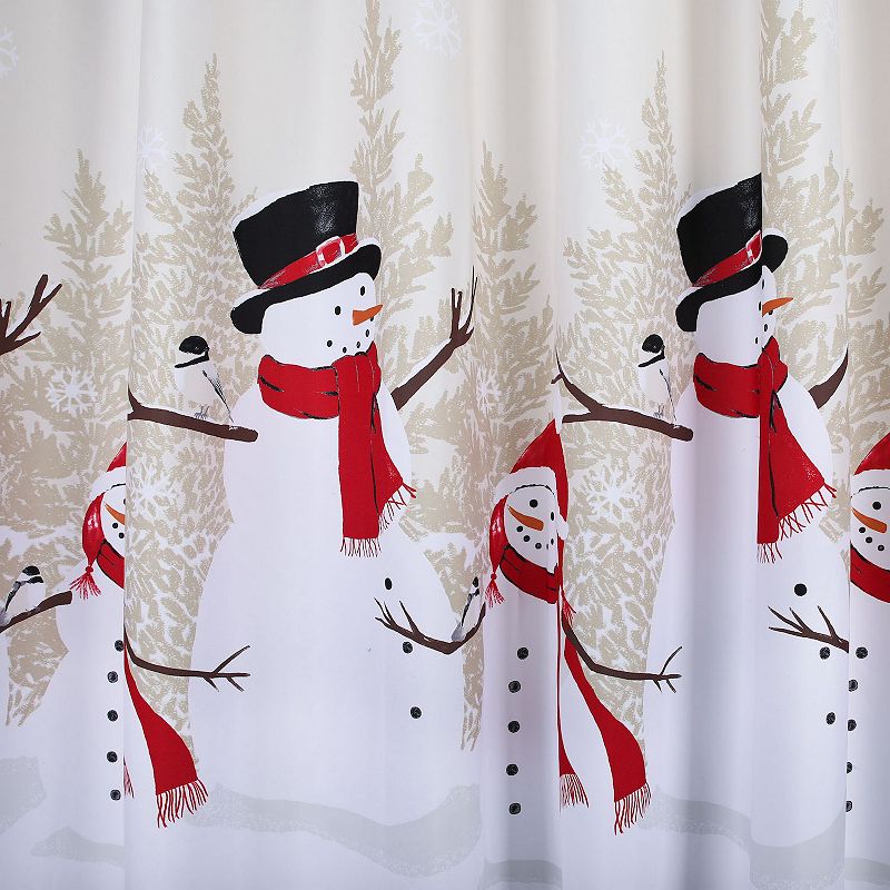 St. Nicholas Square Yuletide Snowman Shower Curtain