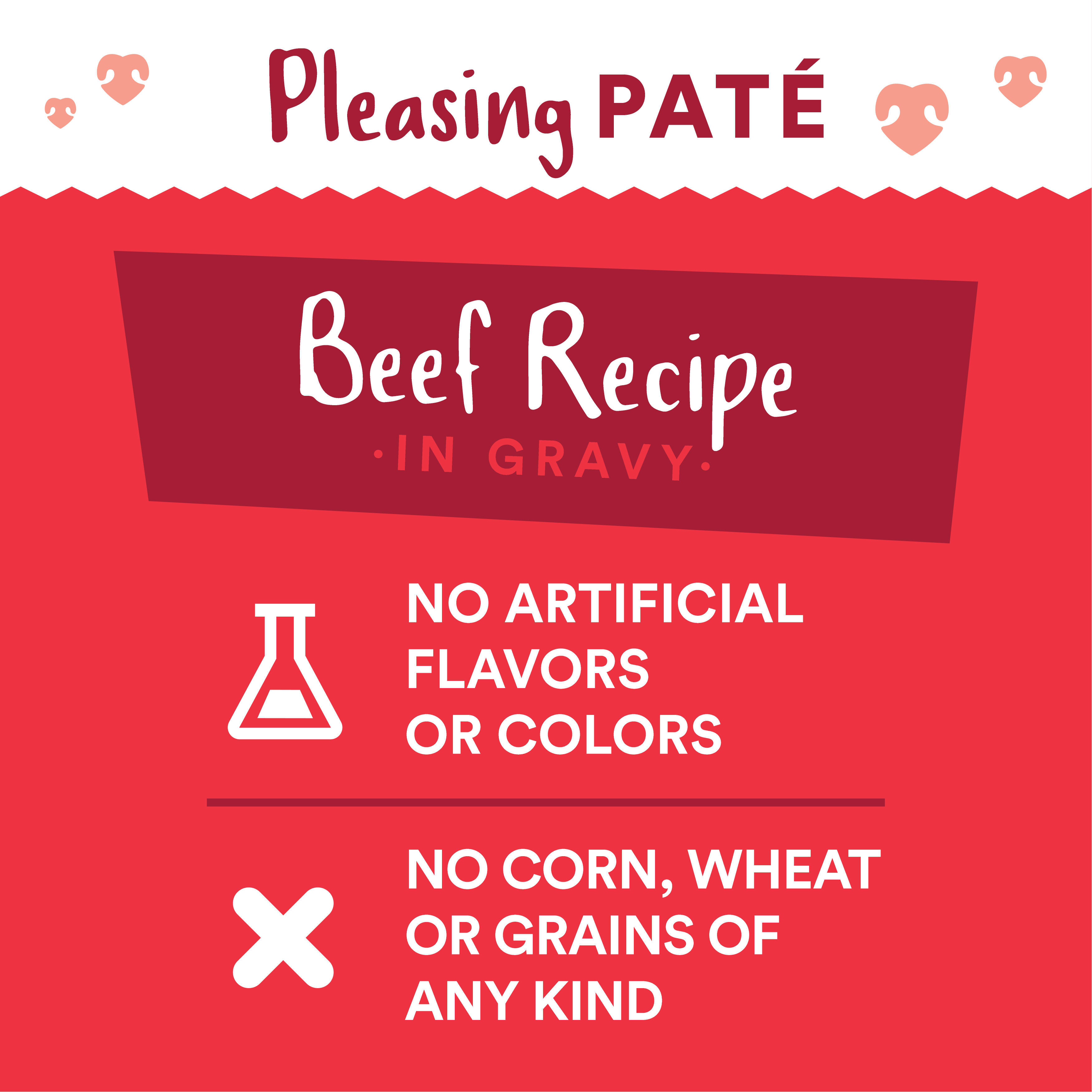 WholeHearted Grain Free Beef Recipe Pate Adult Wet Cat Food， 5.5 oz.