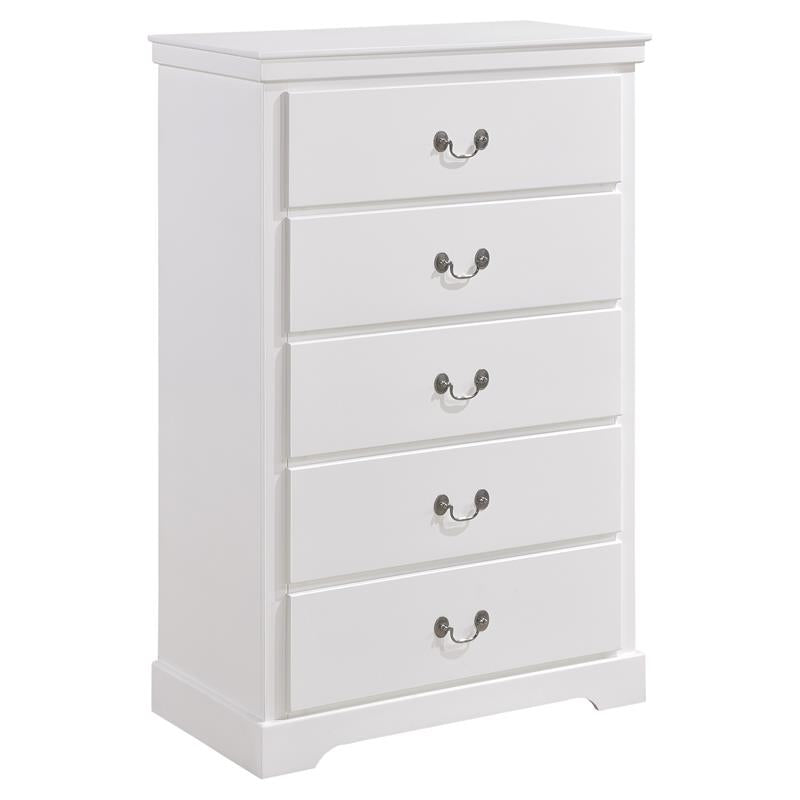 Lexicon Seabright 31-inch 5 Drawers Traditional Wood Chest in White