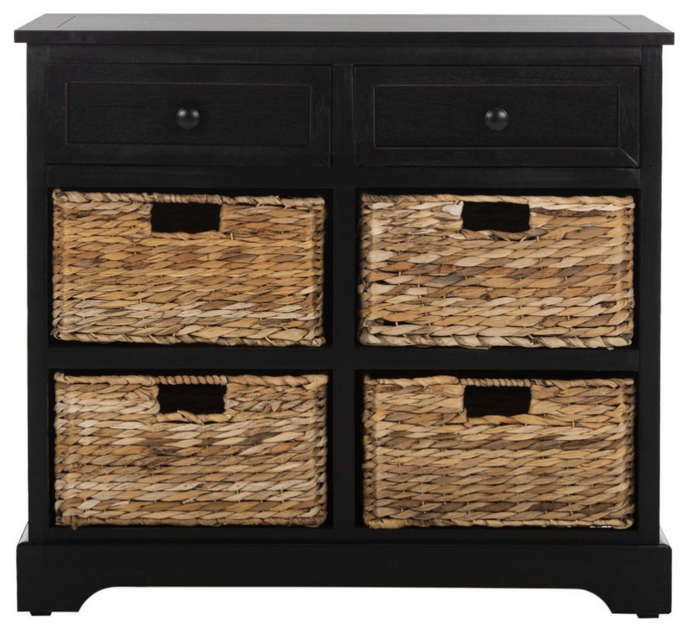 Mitzy Storage Unit  Distressed Black   Tropical   Accent Chests And Cabinets   by Rustic Home Furniture Deco  Houzz