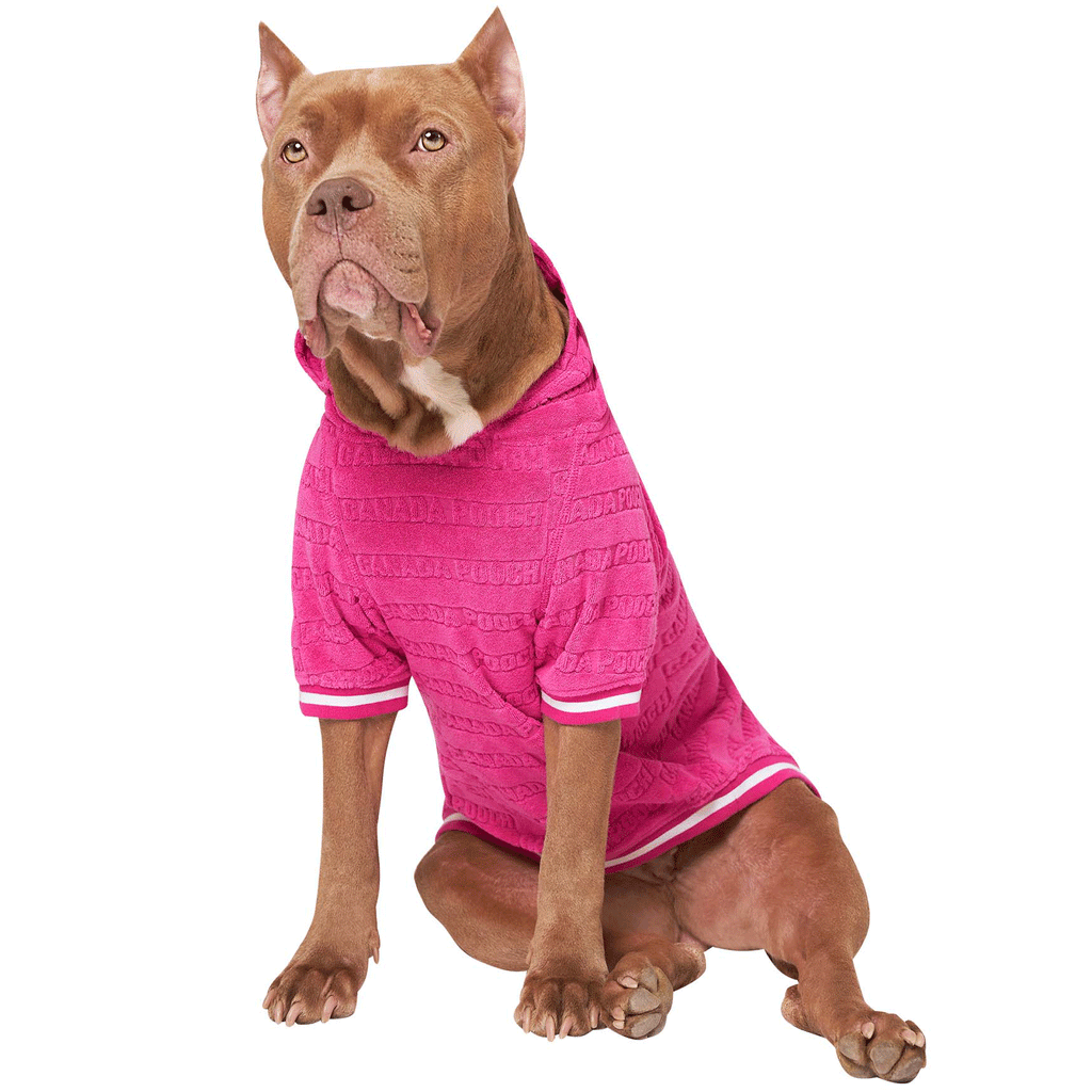 Canada Pooch Beach Bum Towel Hoodie for Dogs - Pink