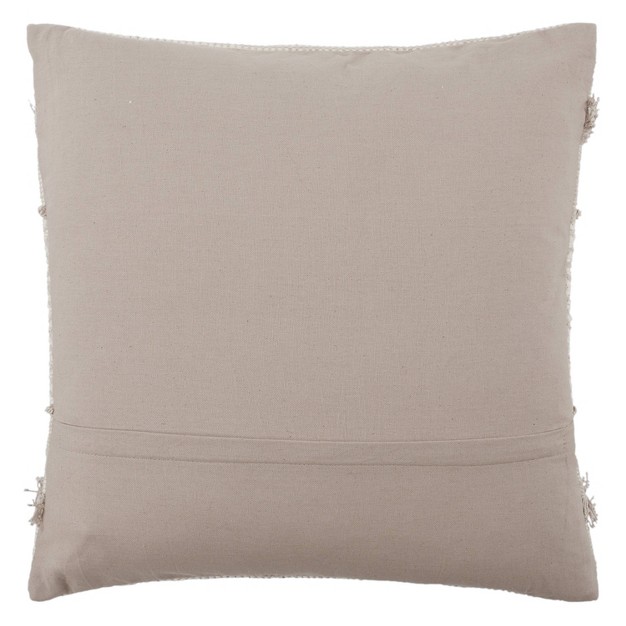 Oversize Imena Geometric Poly Filled Square Throw Pillow Light Gray ivory Jaipur Living