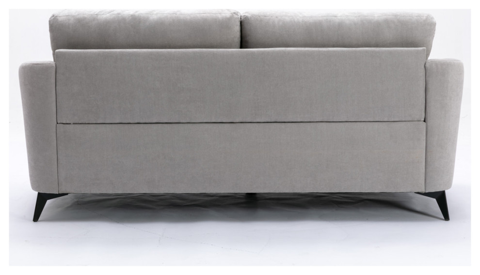 Callie Woven Fabric Sofa   Midcentury   Sofas   by Lilola Home  Houzz