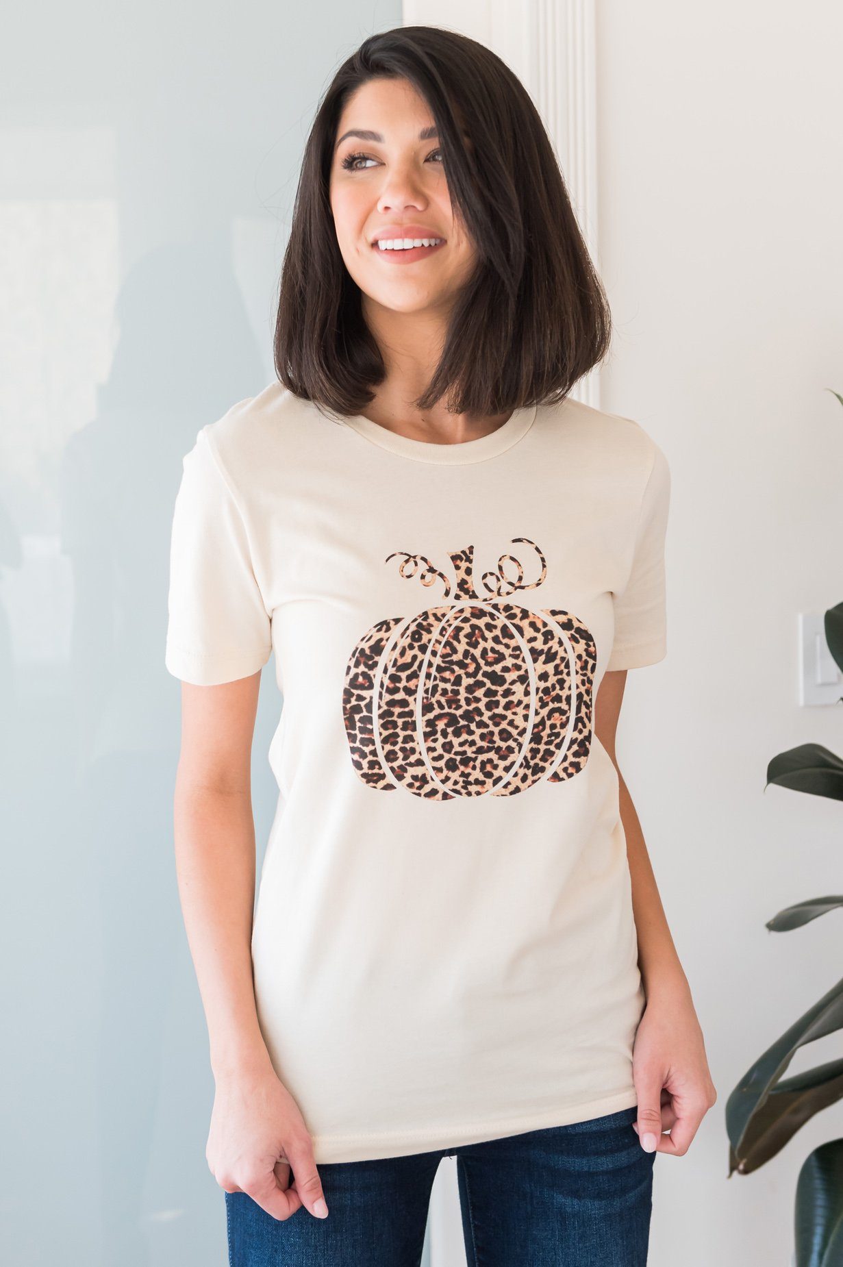 Leopard Print Pumpkin Graphic Tee