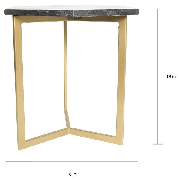 Aurora Home Piers Hexagon Marble Table - 18