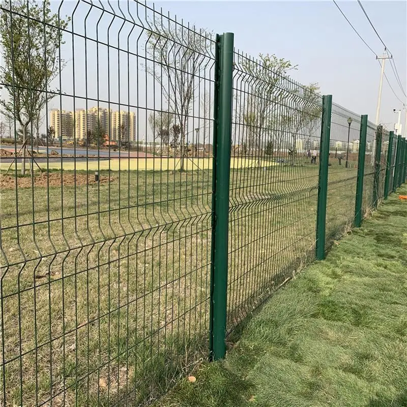 Factory Supply 3D Welded  Curved Panels Wire Mesh Fences Backyard  Wire Diameter Galvanized Security Double Wire Mesh Fences/