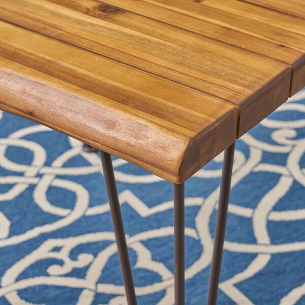 Christopher Knight Home Zion Outdoor Industrial Acacia Wood Dining Table