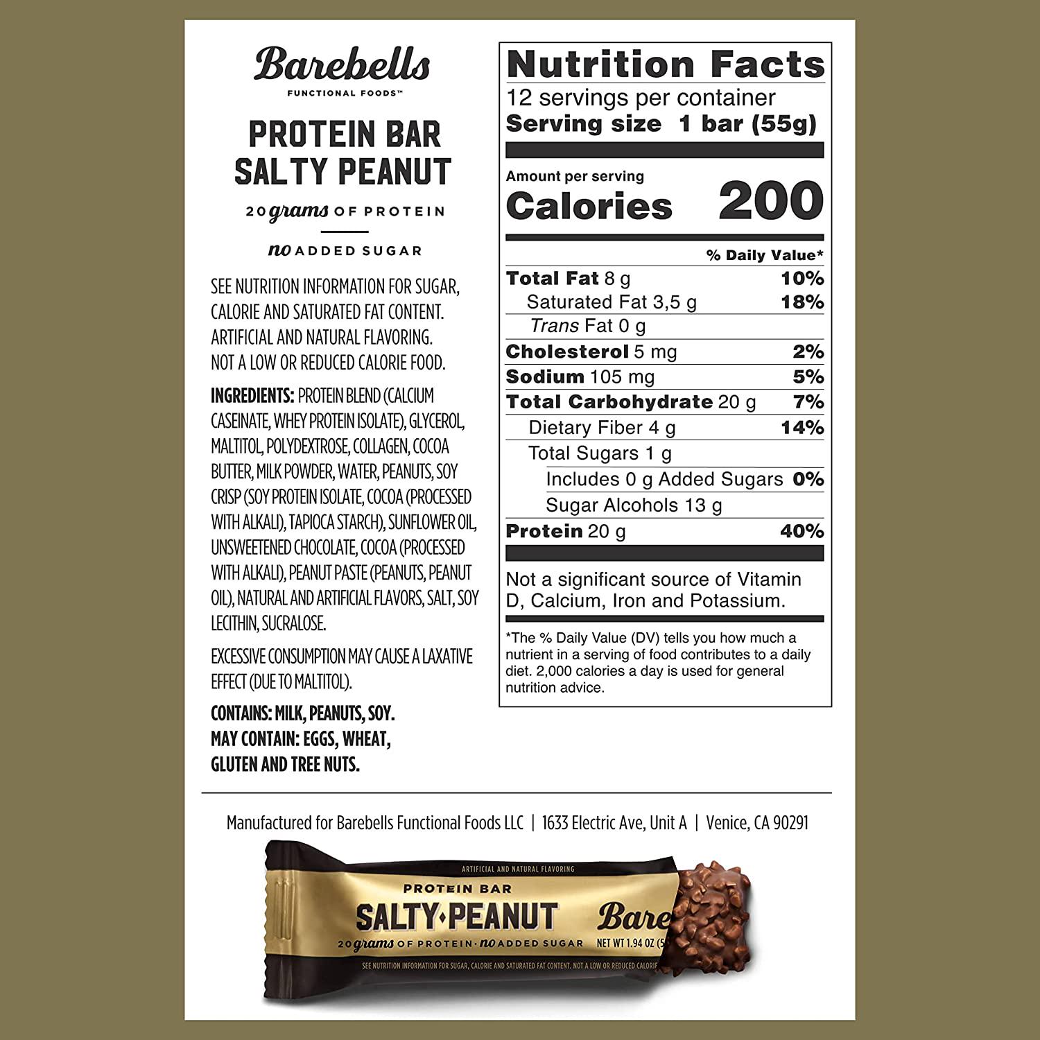 Barebells High Protein 20g Bars Salty Peanut 24 Pack  Crowdfused