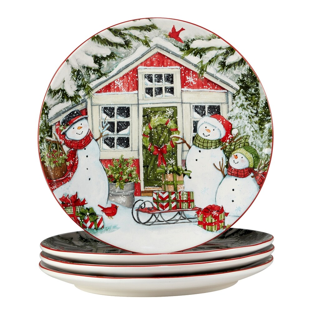 Certified International Snowman's Farmhouse 16 Pc. Dinnerware Set  Service for 4