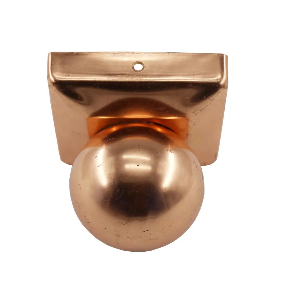 Factory Supply 71MM Copper Round Ball Wooden Post Cap