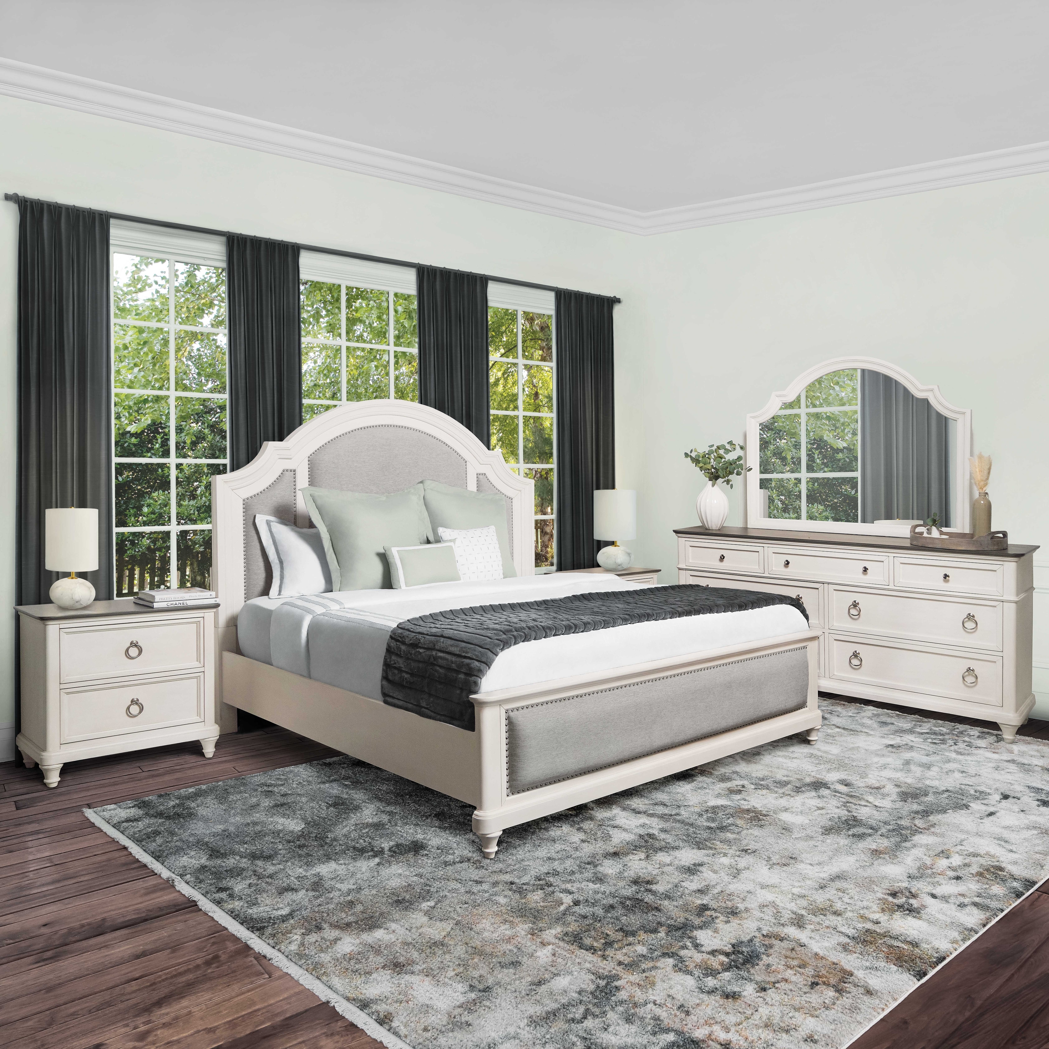 Abbyson Cristina 5 Piece Solid Wood Bedroom Set - - 37030997