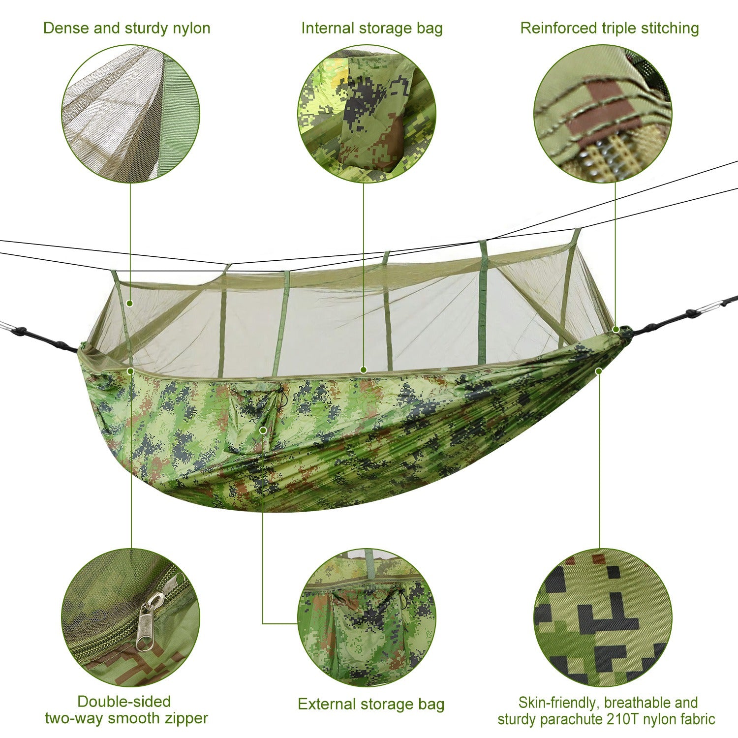 iMountek Camping Hammock with Mosquito Net Portable Automatic Quick Open Hammocks for Indoor Outdoor Hiking Camping Backpacking Travel Backyard Beach