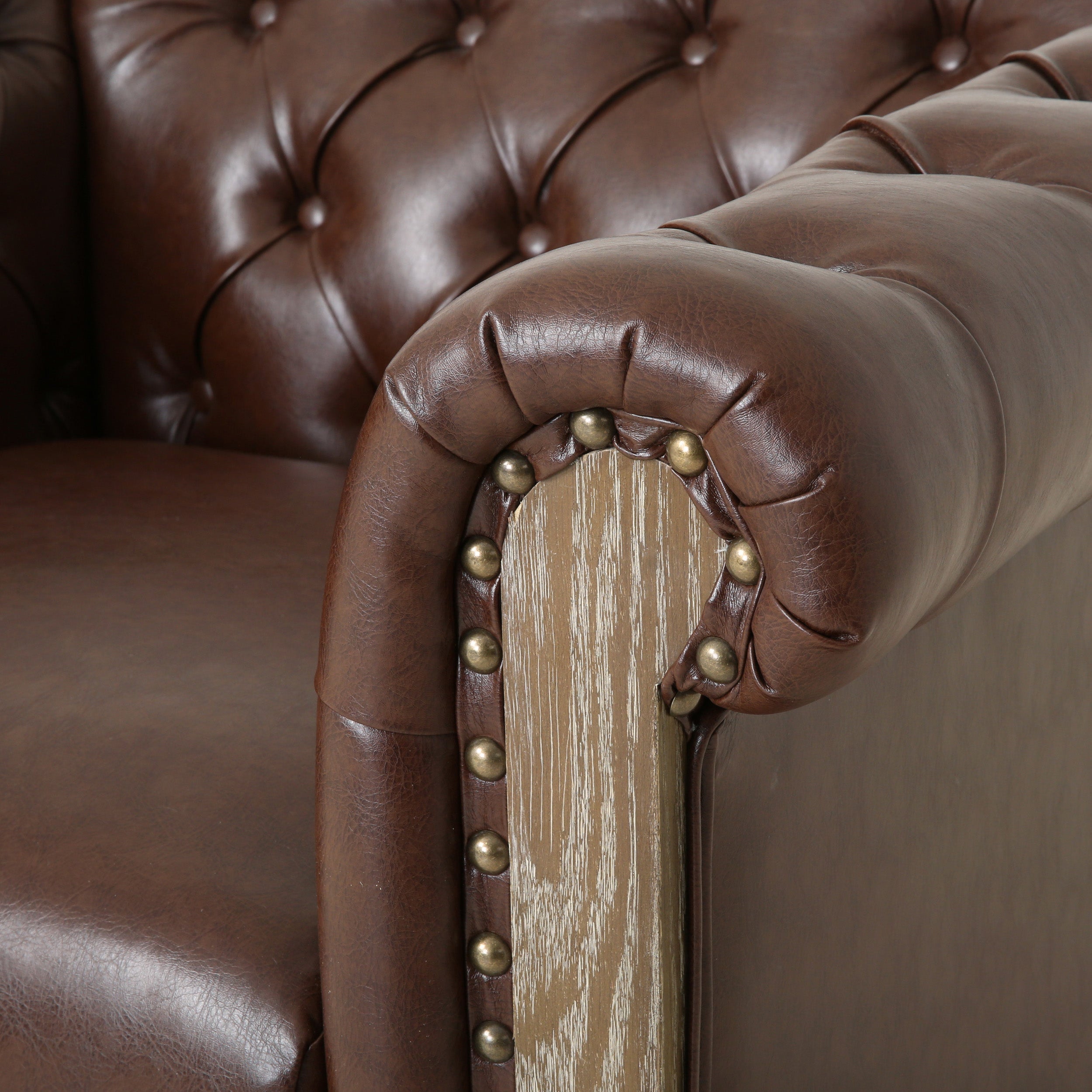 Batavia Chesterfield Tufted Club Chair with Nailhead Trim