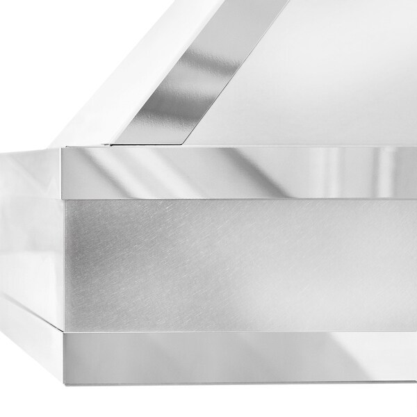 ZLINE Designer Series Wall Mount Range Hood in Fingerprint Resistant Stainless Steel with Mirror Accents