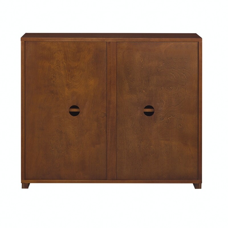 Retro Style Buffet Sideboard Cabinet with 2 Outlet Holes  Storage Cabinet for Entryway