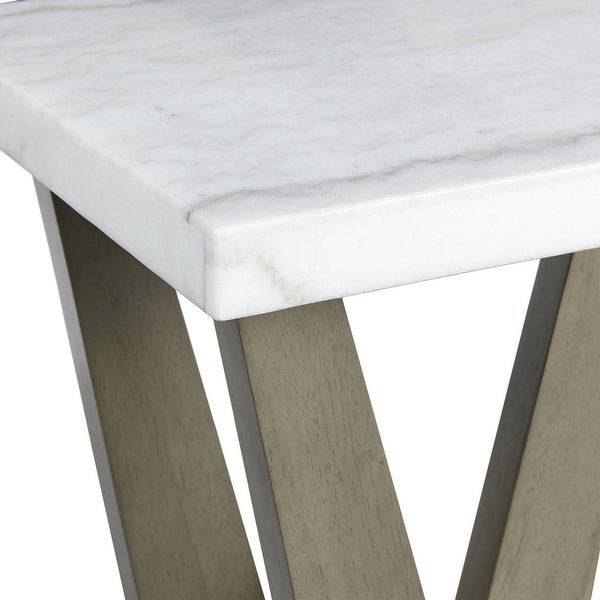 Picket House Furnishings Graham Square End Table in Grey