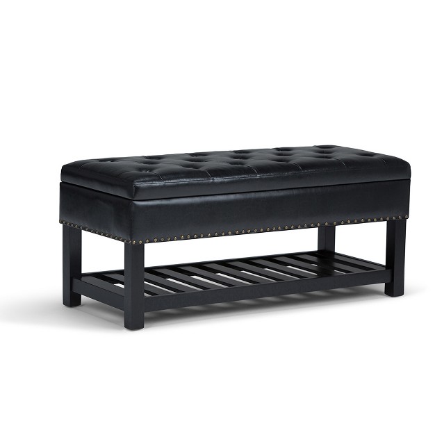 Riley Storage Ottoman Bench Faux Leather Wyndenhall