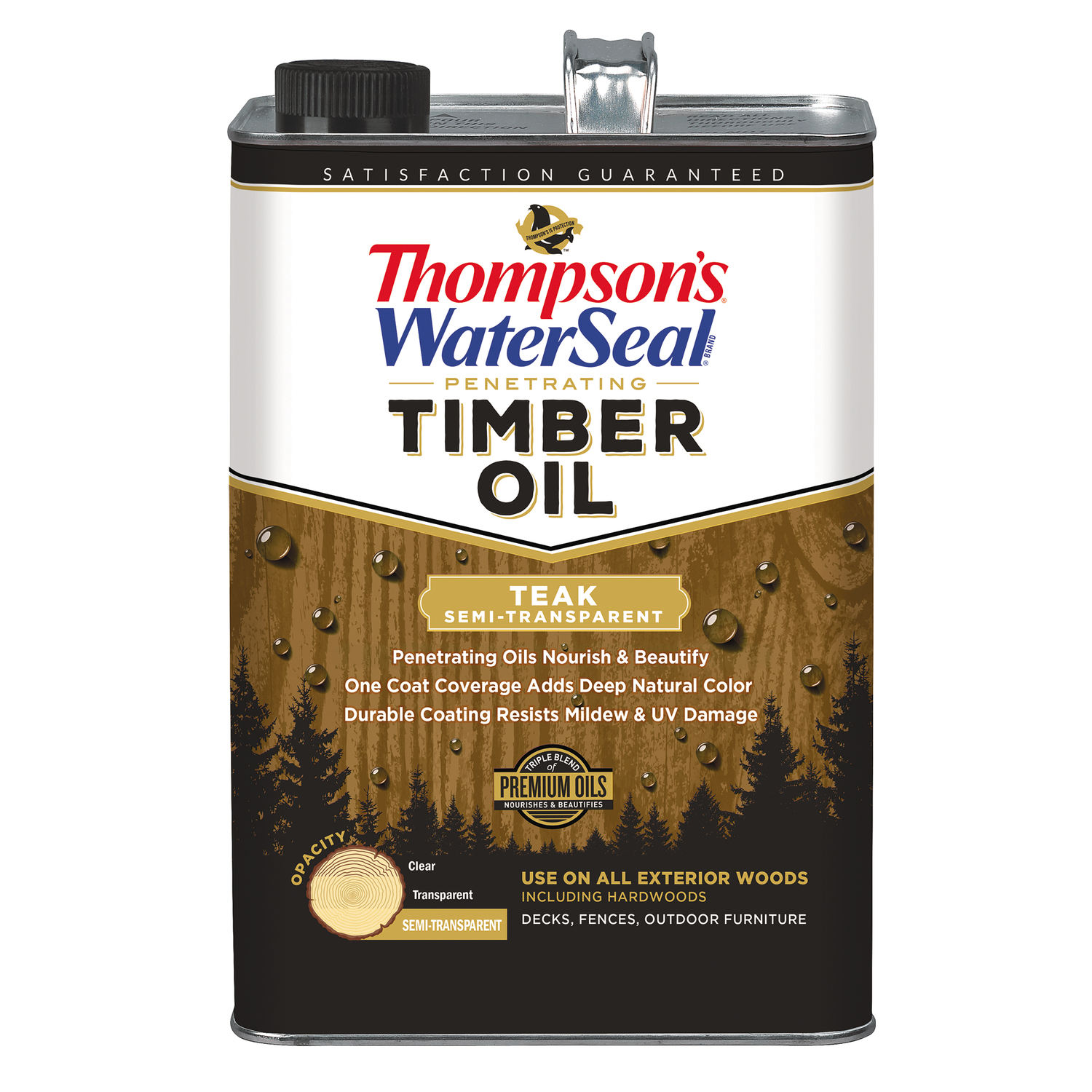 Thompson\u0027s WaterSeal Penetrating Timber Oil Semi-Transparent Teak Penetrating Timber Oil 1 gal