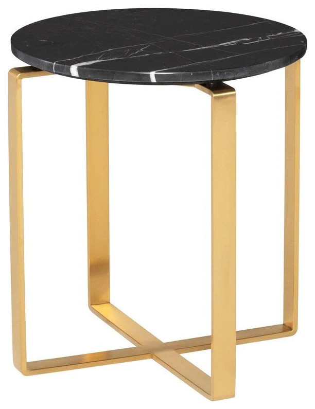 Chandler Gold Side Table   Contemporary   Side Tables And End Tables   by Rustic Home Furniture Deco  Houzz