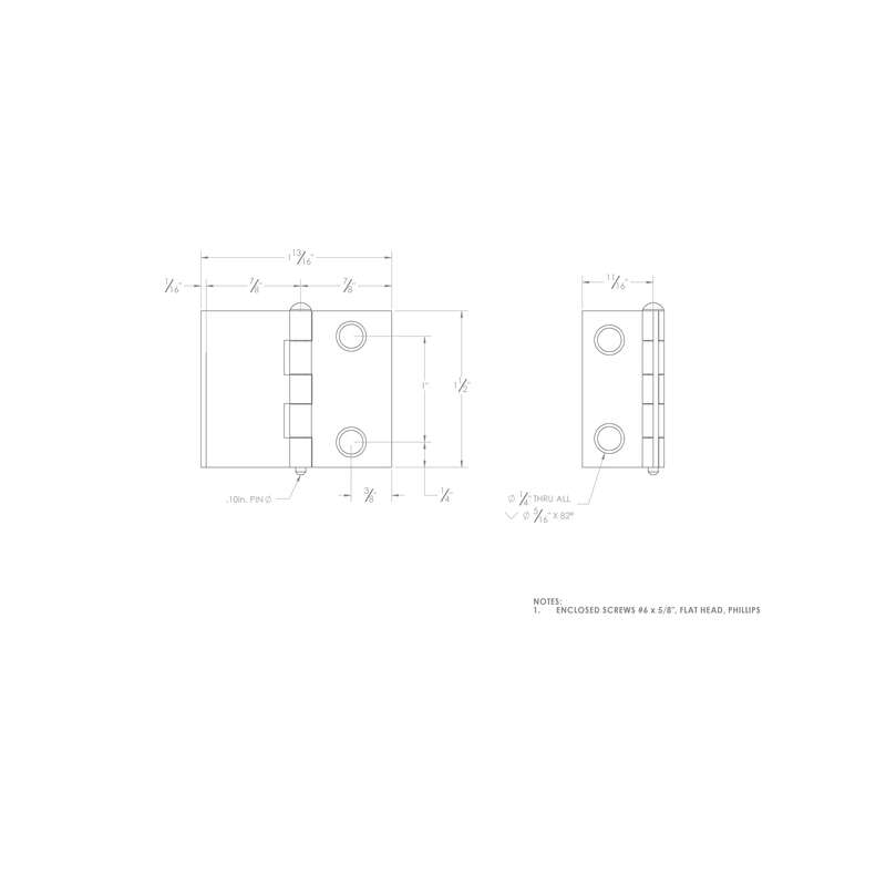 Ace 1-1/2 in. L Bright Brass Shutter Hinge 2 pk