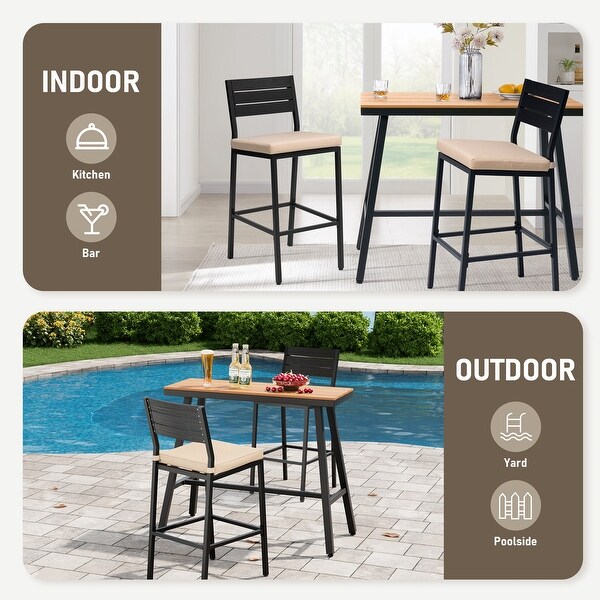 VredHom Outdoor Bar Table Bistro Dining Table