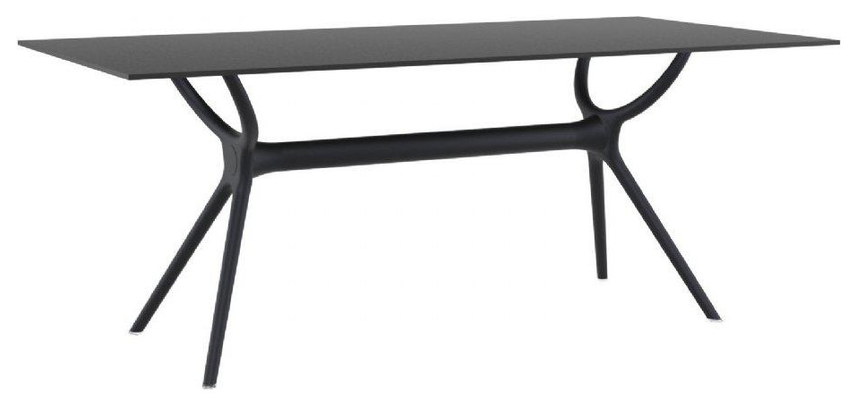 Air Rectangle Table 71 quot  Midcentury   Outdoor Dining Tables   by BisonOffice  Houzz