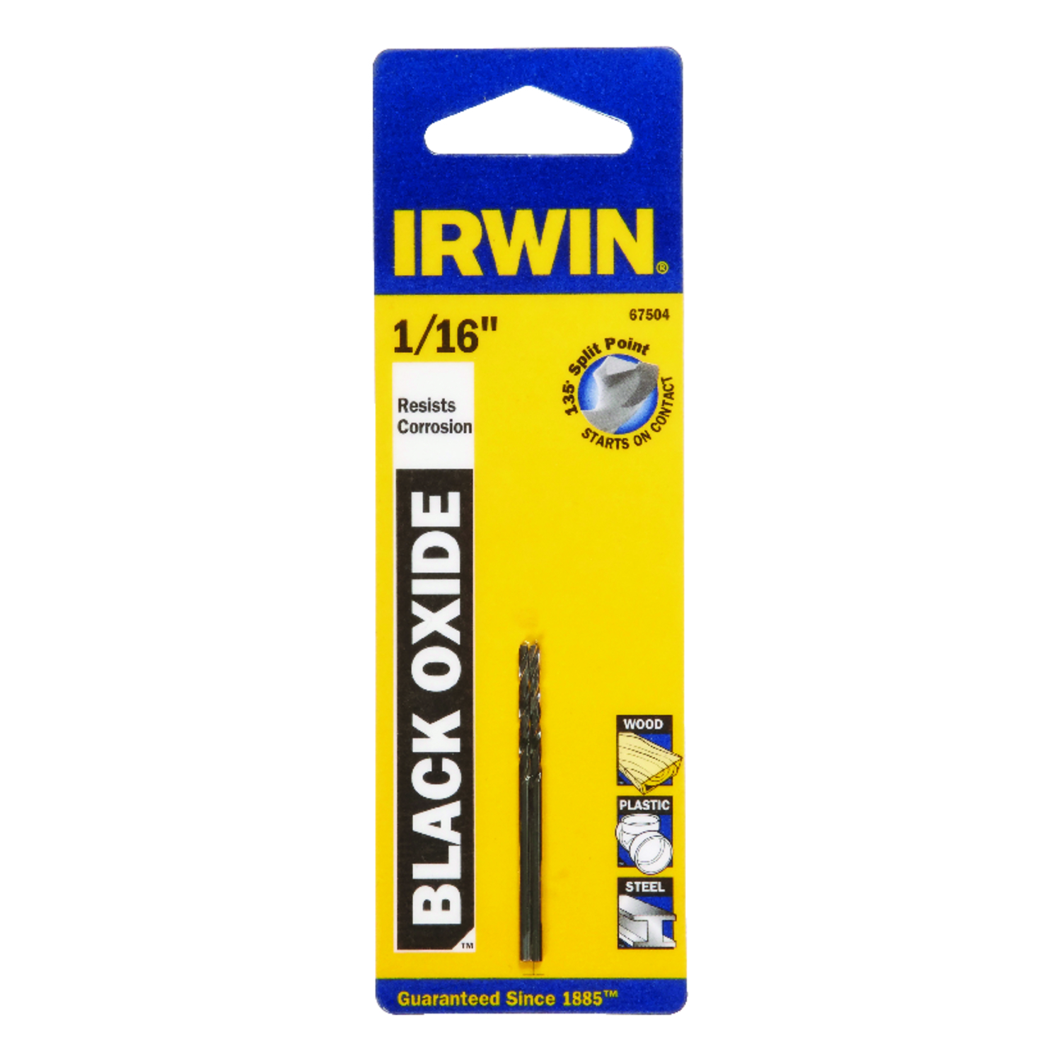 Irwin 1/16 in. X 1-7/8 in. L High Speed Steel Heavy Duty Drill Bit Set 2 pc