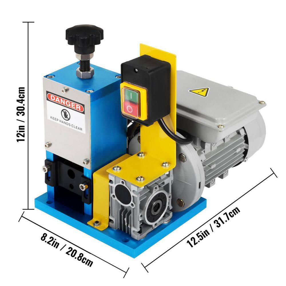 VEVOR Cable Wire Stripping Machine 0.06 in. x 0.98 in. Electric Wire Stripper 1 Cutting Blade for Cutting and Stripping HXSMS-025HLLHJBXJV1