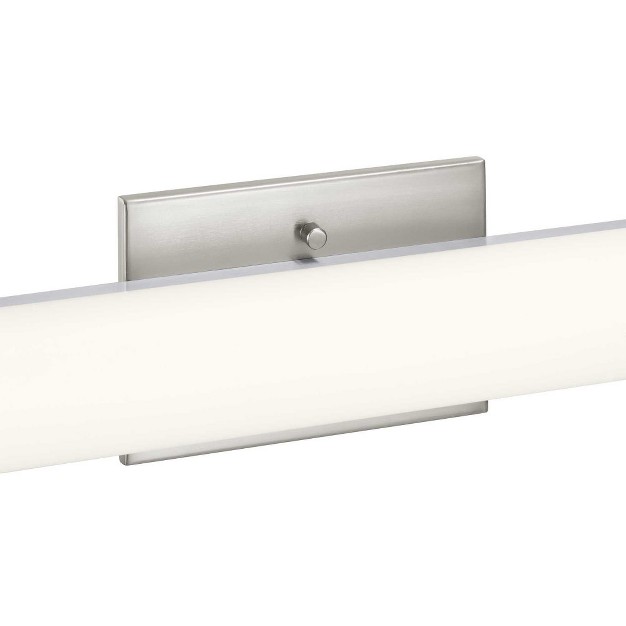 Progress Lighting Phase 1 1 1 light Led Brushed Nickel Linear Bath Bar With Acrylic Shade