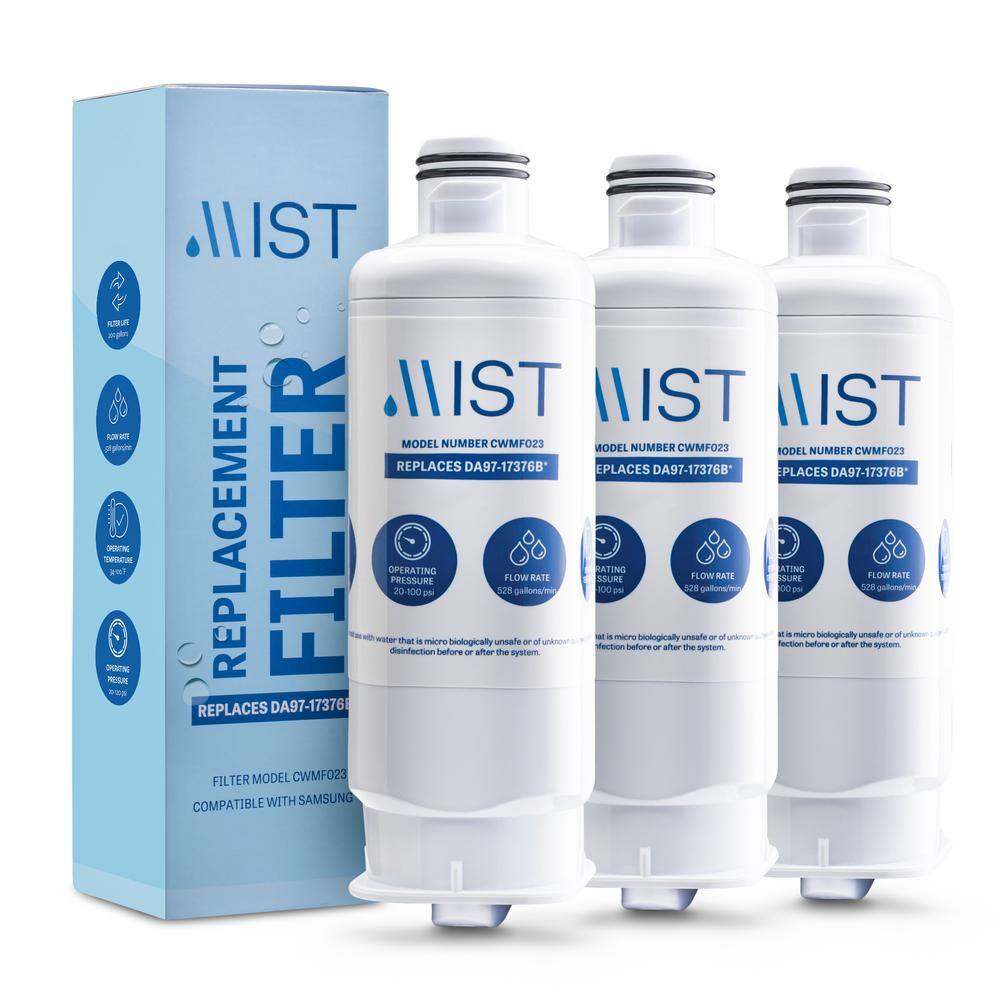 Mist  DA97-17376B Compatible with DA97-08006C HAF-QIN HAF-QINEXP Refrigerator Water Filter (3-Pack) Haf-Qin CWMF323