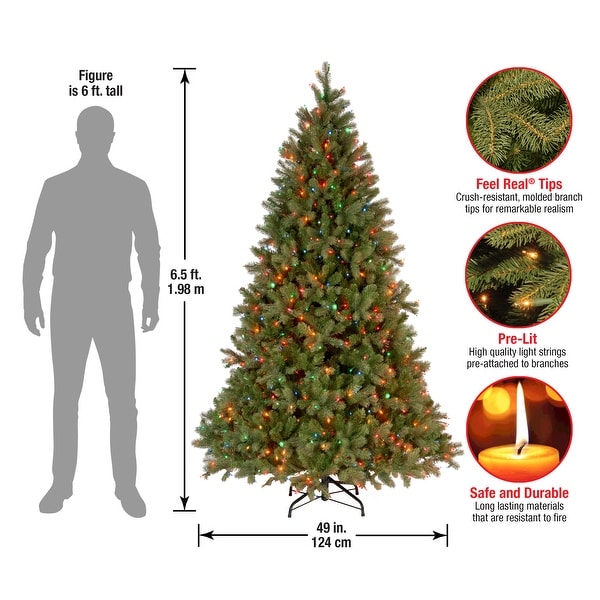 National Tree Company 6.5 ft. Downswept Douglas Fir Tree with Multicolored Lights