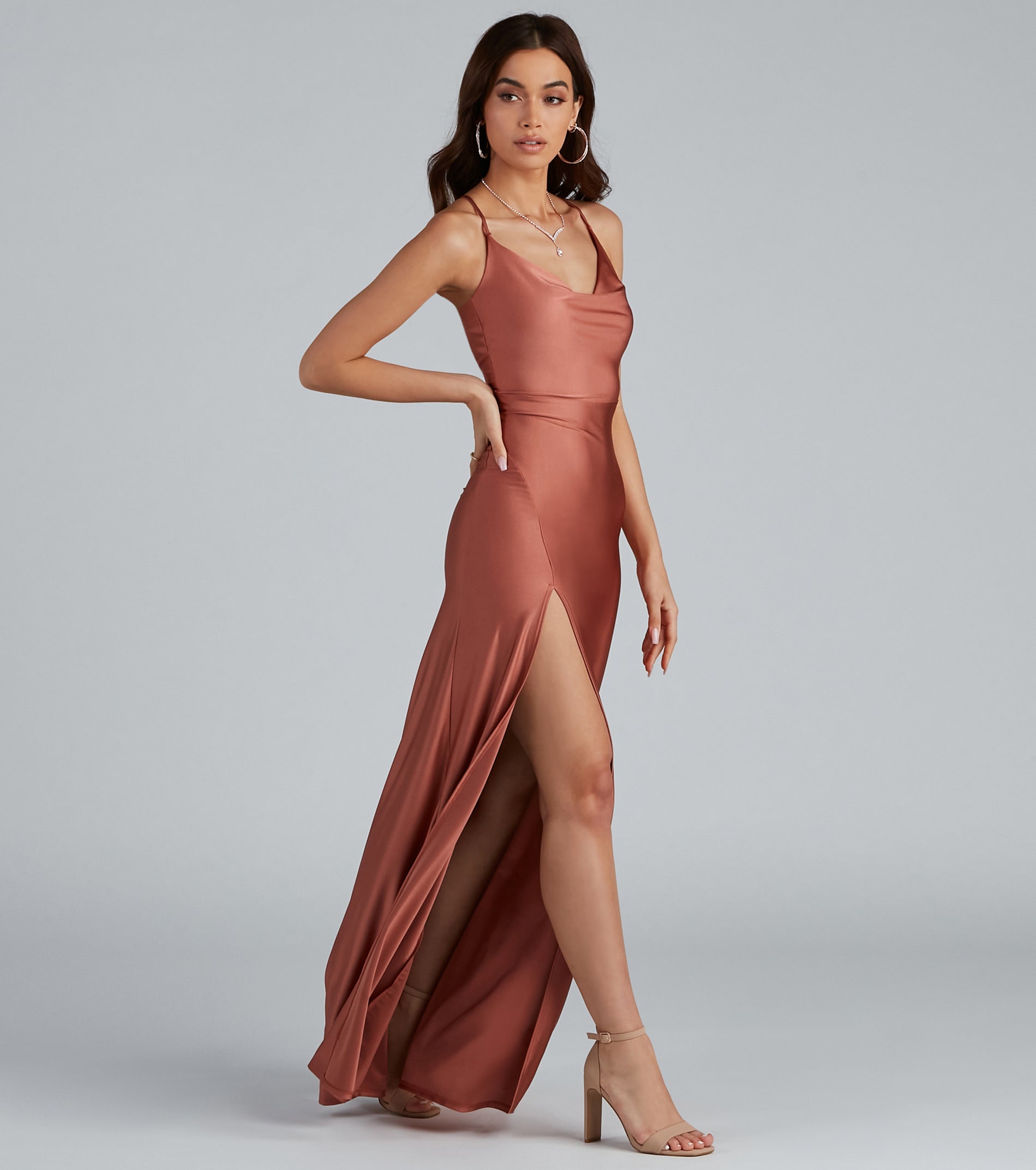 Lessie Formal High Slit A-Line Dress