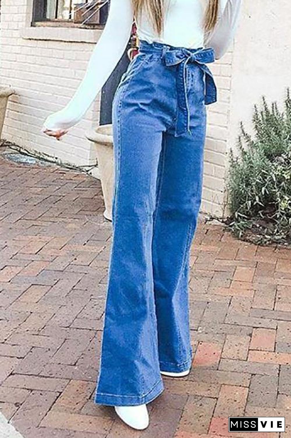 Belted Loose High Waist Jeans