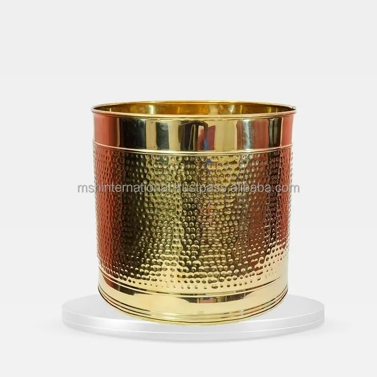 Gold Design Metal Planters Best For Floor Decor Indoor and Outdoor Flower Pot By S R EXPORTS