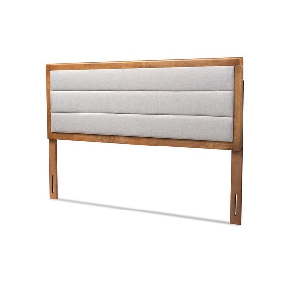 Dexter Modern and Contemporary Fabric and Wood Headboard-Light Grey - - 34237142