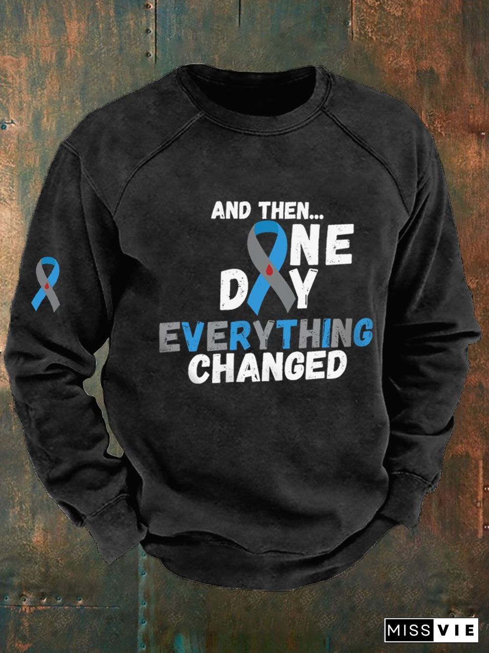 Men's Diabetes Awareness Print Sweatshirt