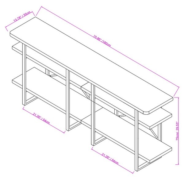 Vegard JD Walnut TV Stand for TVs up to 71