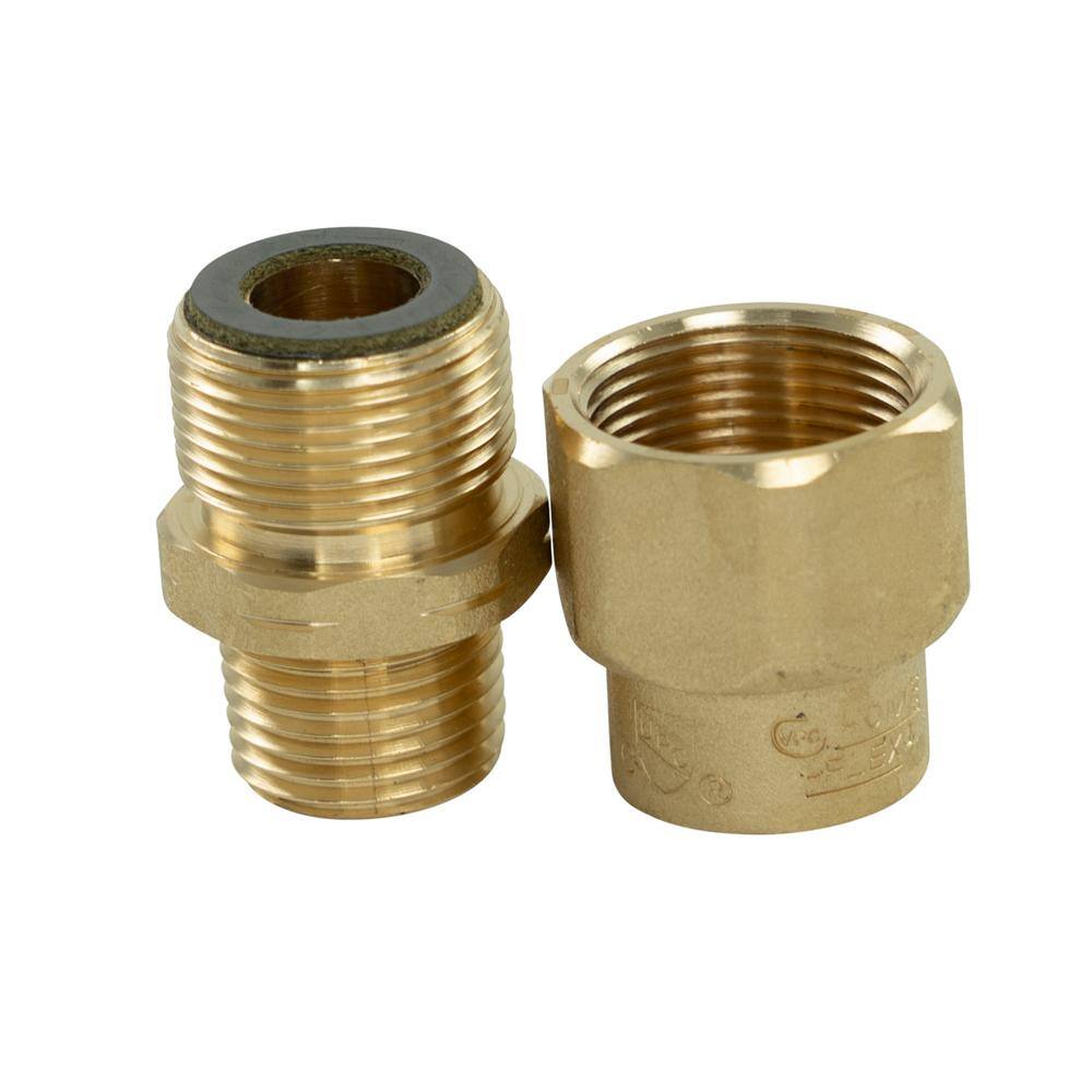 HOME-FLEX 12 in. CSST x 12 in. MIPT Brass Male Adapter 11-436-005