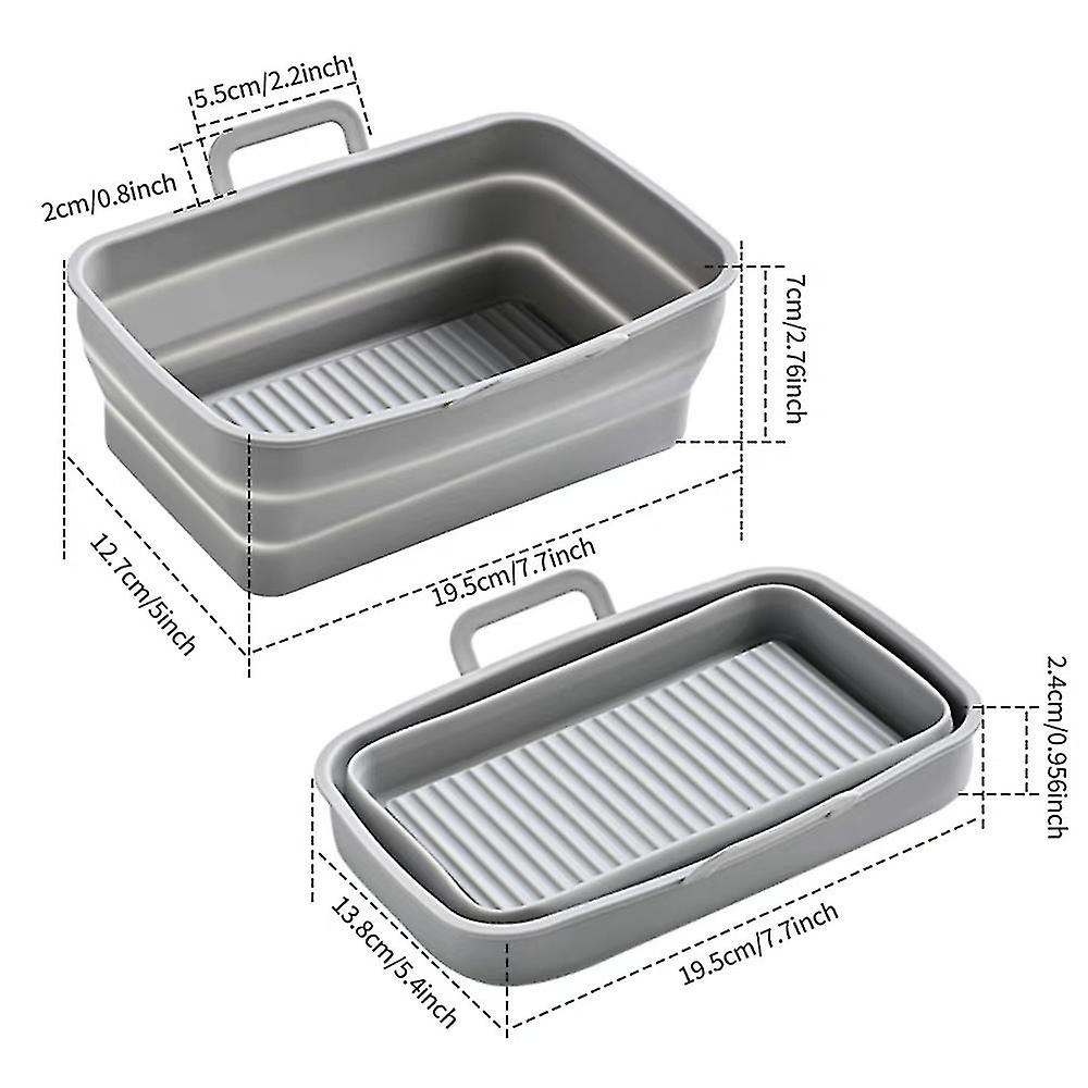 Baking Silicone Tray Baskets Reusable Pot For Ninja Air Fryer Accessories Heating Baking Pan