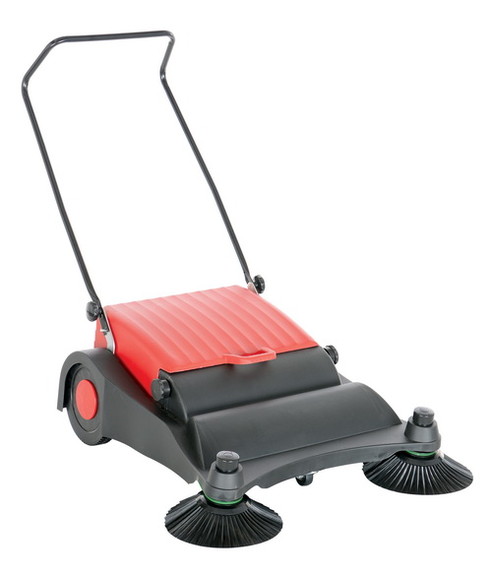 Vestil JAN LG manual brush sweeper large belt driv...