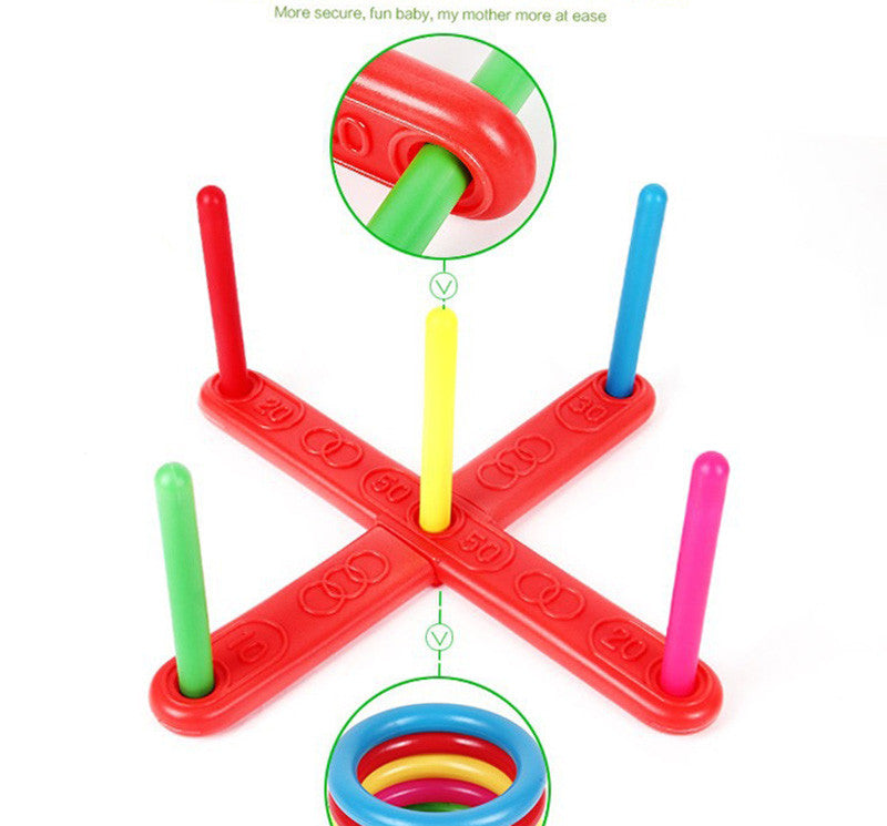 Hoop Ring Toss Ring Toss Quoits Garden Game Pool Toy Outdoor Fun Set New Kids Education Toys