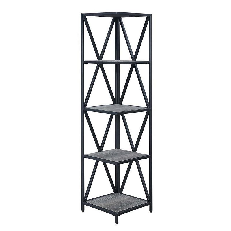 Convenience Concepts Tucson Metal 5 Tier Corner Bookcase