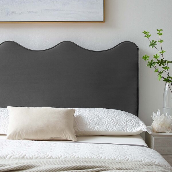 Athena Performance Velvet Twin Headboard - - 33937076