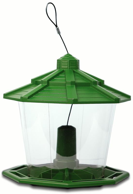 Pennington Green Resin Ecozebo Wild Bird Feeder， 7 lb. Hopper Capacity