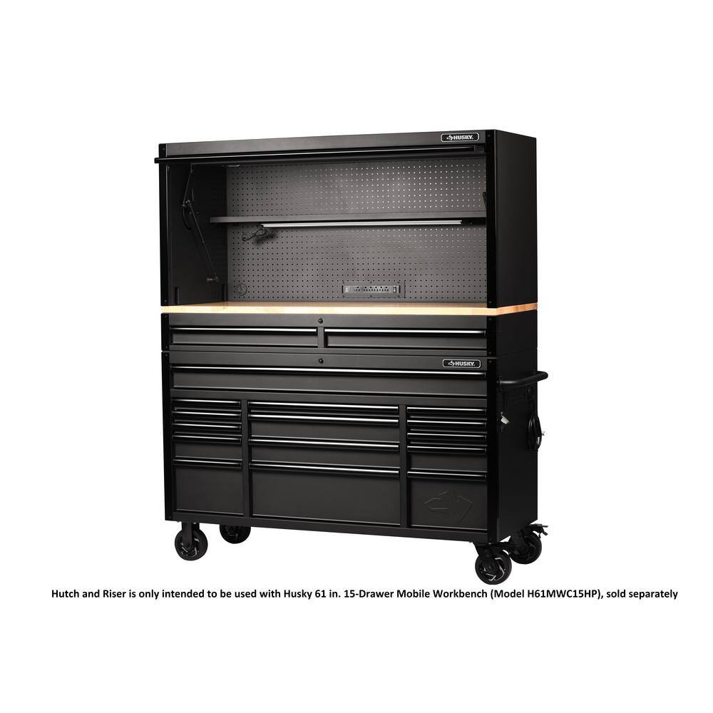 Husky 61 in. 2-Drawer Heavy-Duty Hutch with Riser 61HUTCH