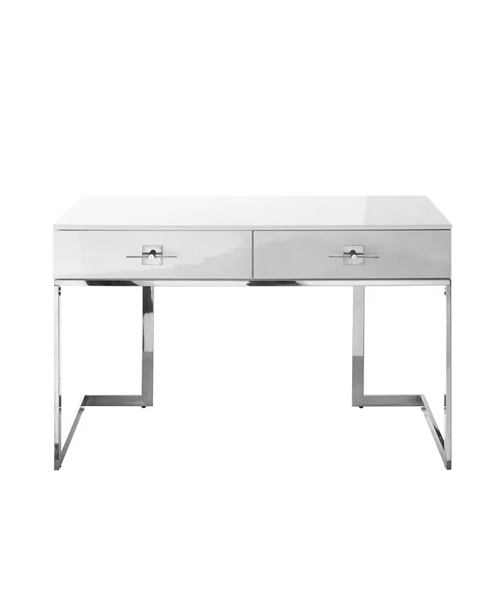 Nicole Miller Mandisa 2 Drawers Rectangular Writing Desk