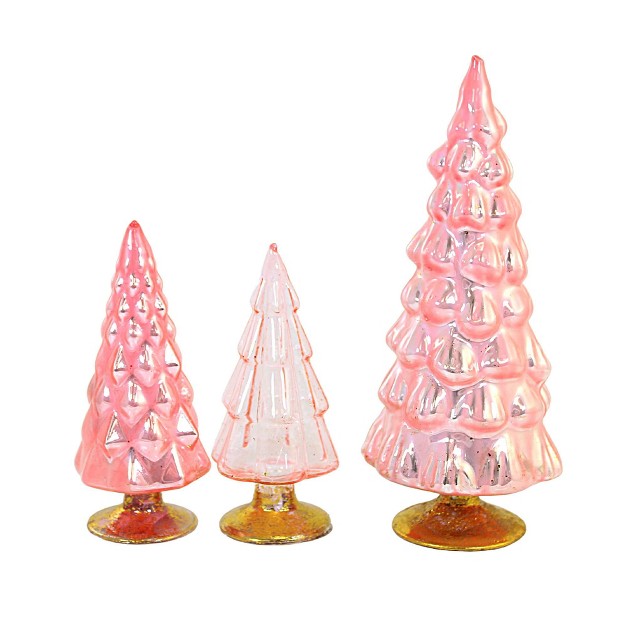 Small Pink Hue Trees Easter Decor Mantle Cody Foster Decorative Sculptures