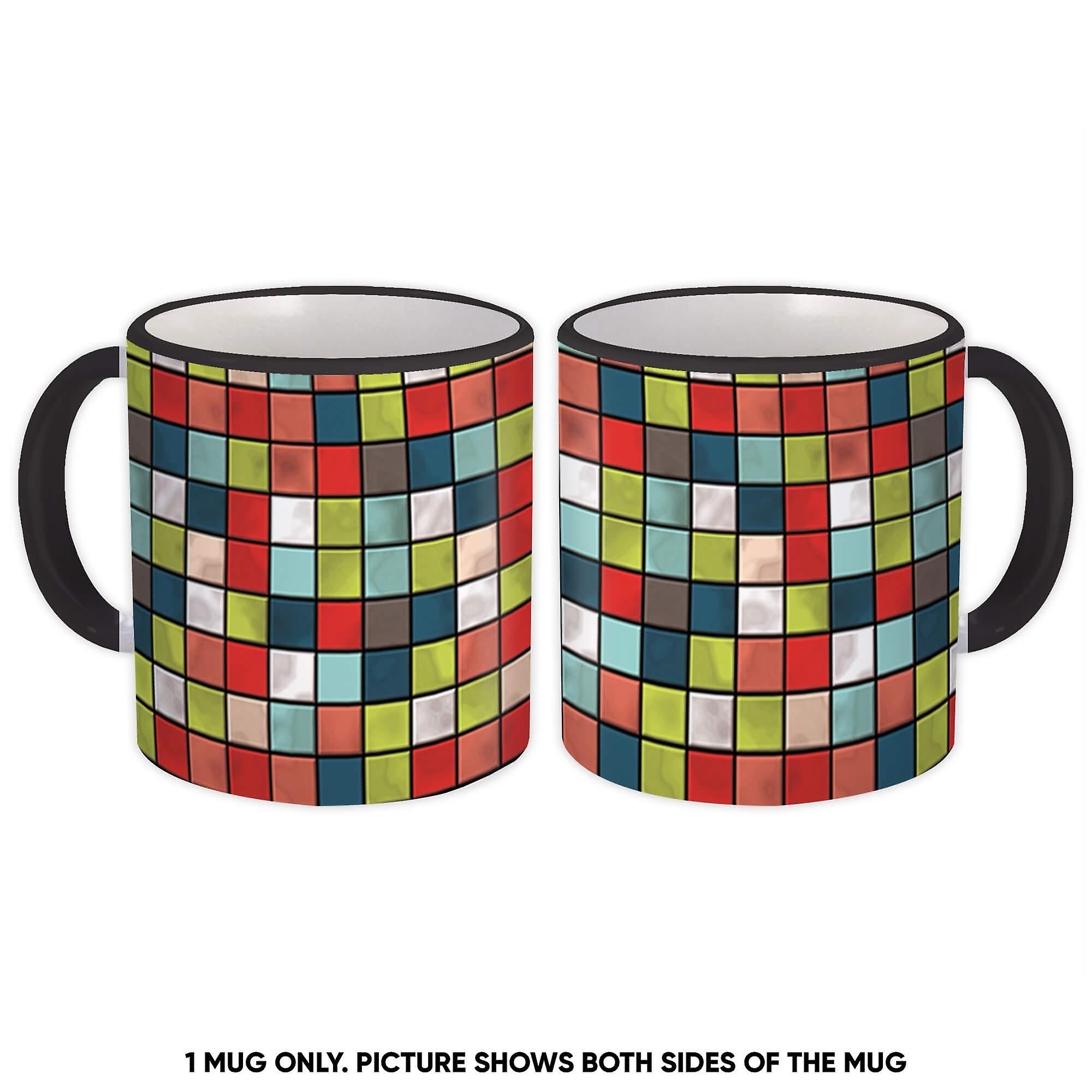 Gift Mug: Colorful Cells Cell Pattern Tartan