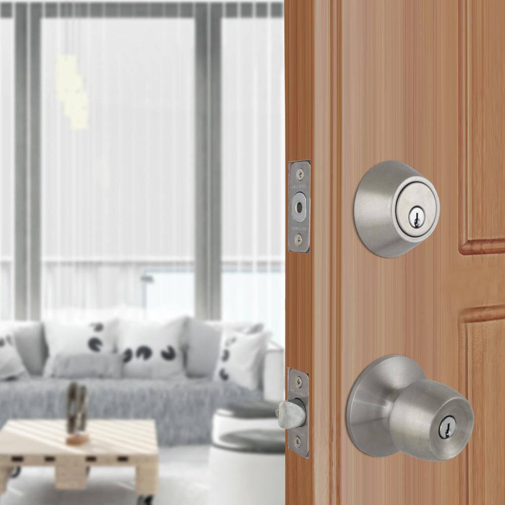 Defiant Brandywine Stainless Steel Combo Pack with Double Cylinder Deadbolt 32B86D2B